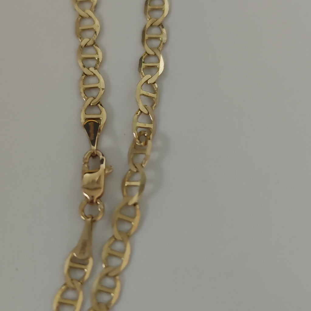 CADENAS TEJIDO MARINERA ORO 14K 55 CM 7.9 GR (NUEVO)