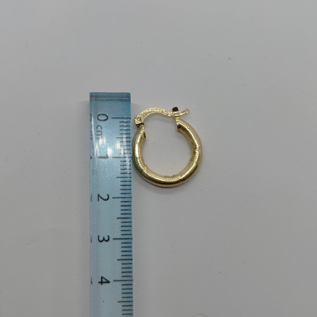 ARETES TEJIDO ARRACADAS CON DISEÑO 14K 2.6 GR (NUEVO)
