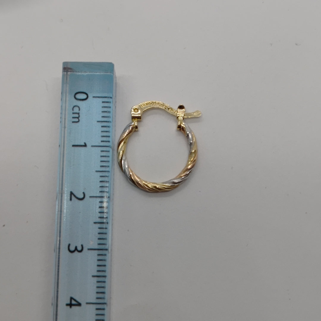 ARETES ARRACADAS COMBINADAS 14K 2 GR (NUEVO)
