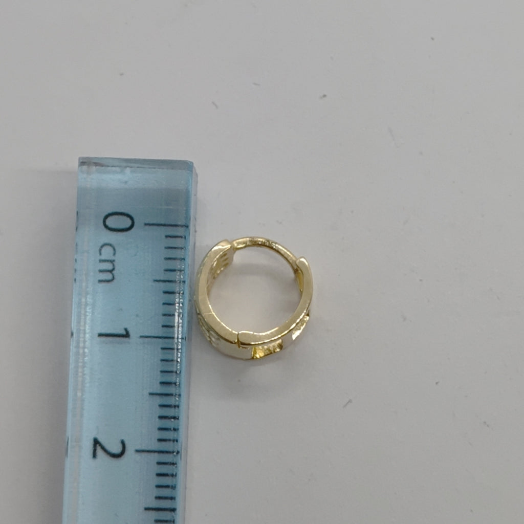 ARETES HUGGIES C CIRCONIA 14K 2.2 GR (NUEVO)