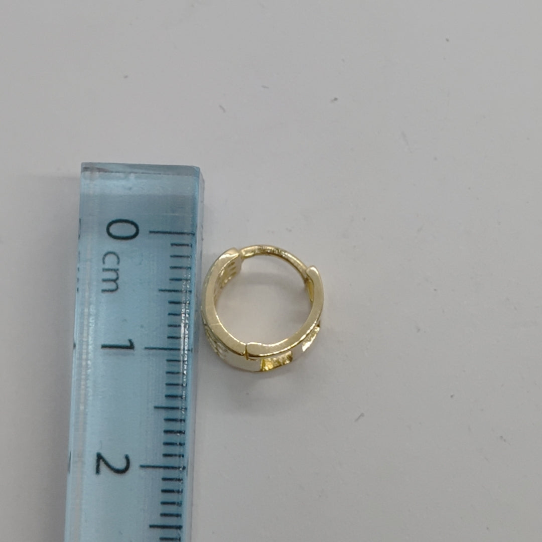 ARETES HUGGIES C CIRCONIA 14K 2.2 GR (NUEVO)