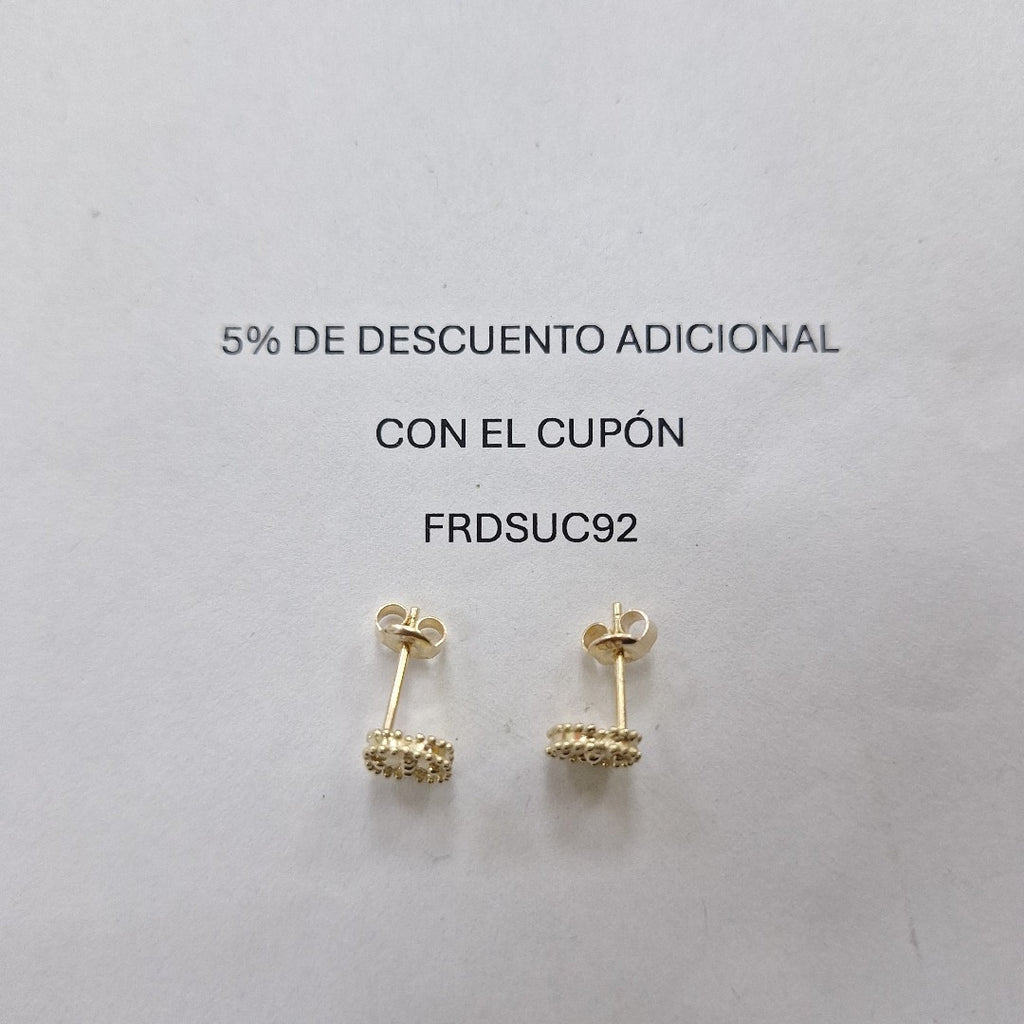 BROQUELES ORO 14K 1.5 (NUEVO)