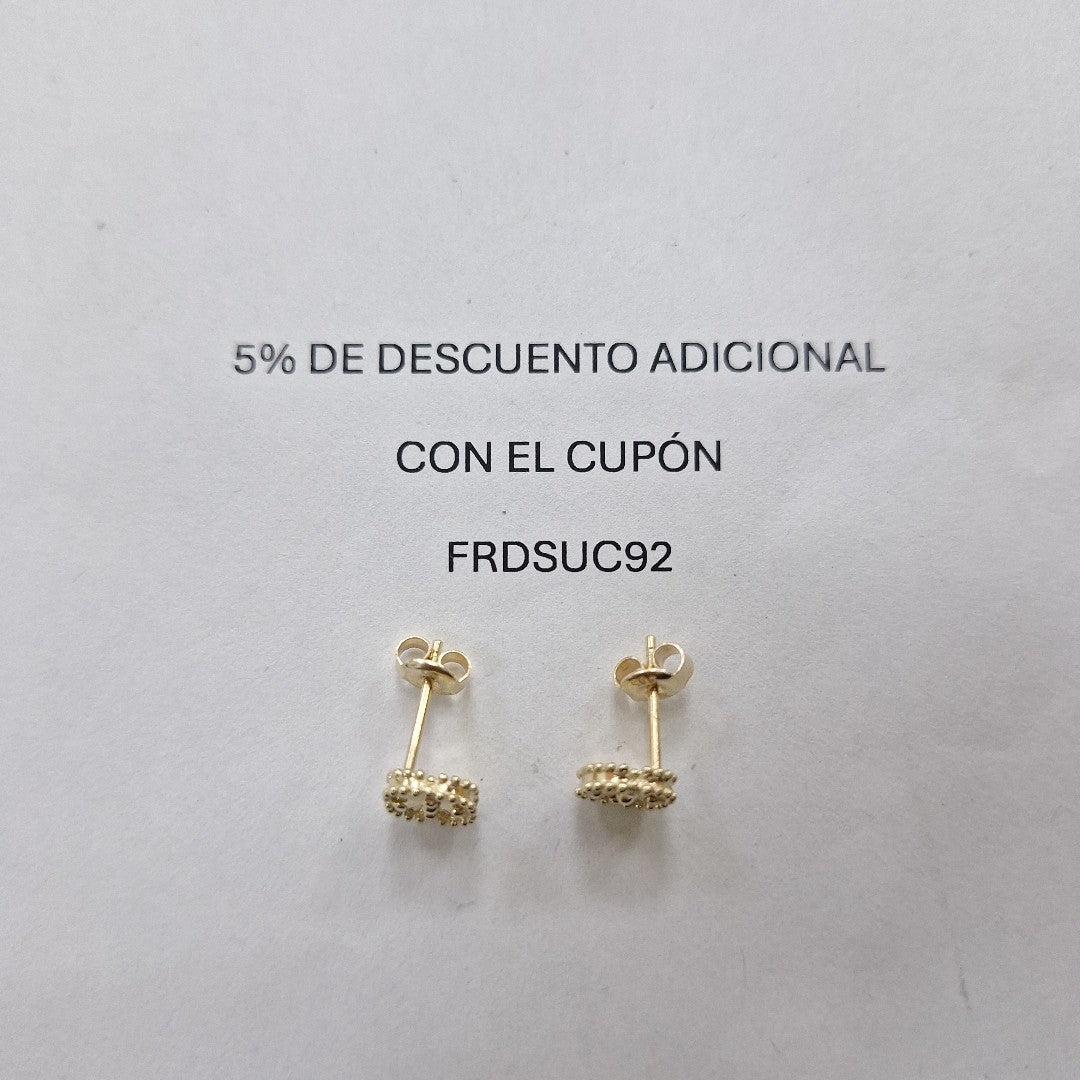 BROQUELES ORO 14K 1.5 (NUEVO)