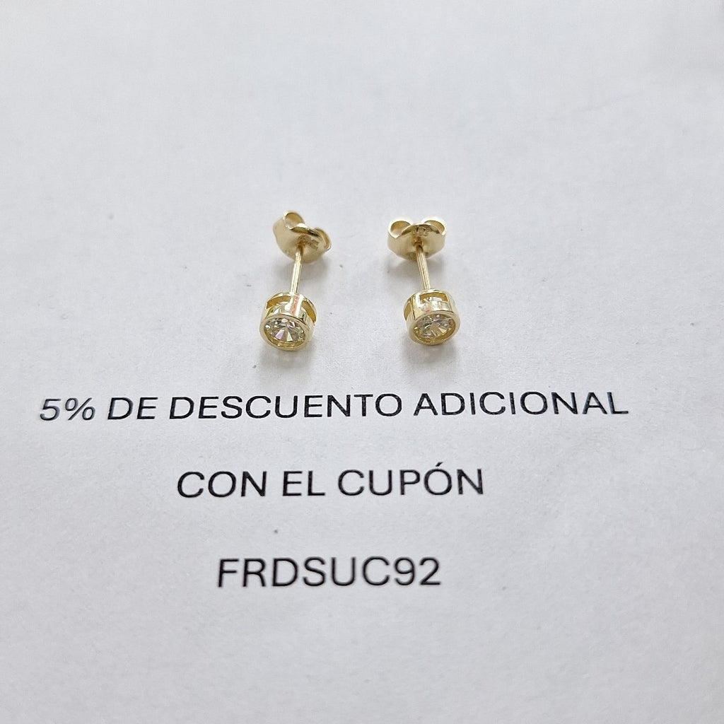 BROQUELES ORO 14K 1.2 (NUEVO)