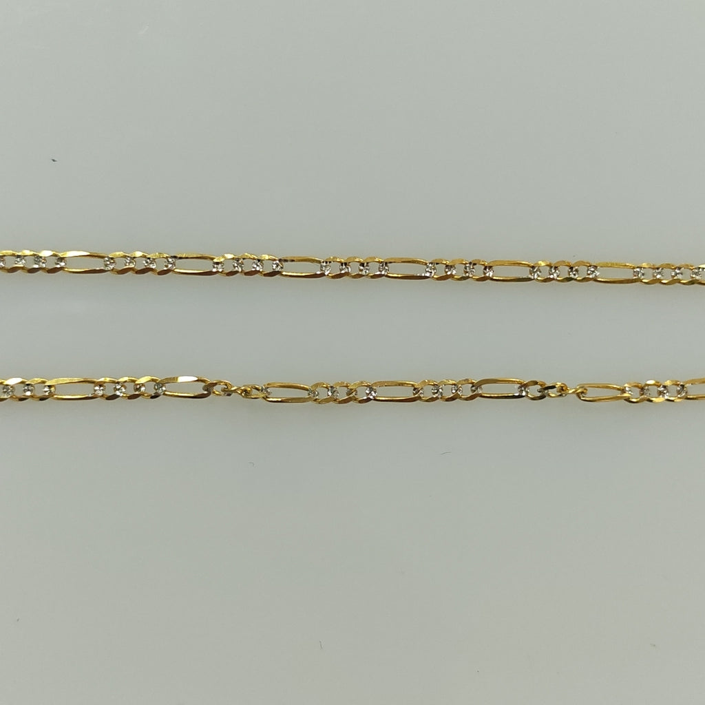 CADENA 3X1 DIAMANTADA 14K 55 CM 4.8 GR (NUEVO)