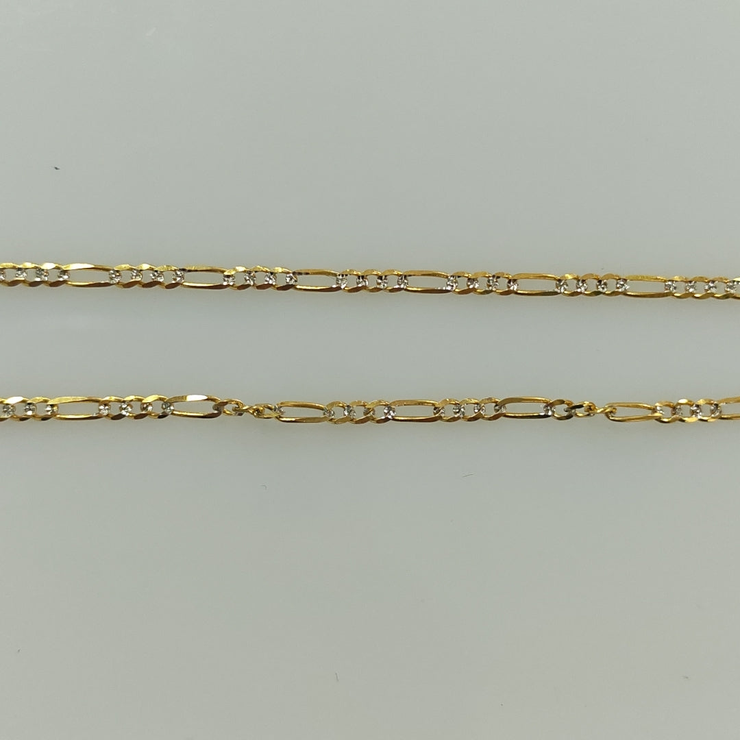 CADENA 3X1 DIAMANTADA 14K 55 CM 4.8 GR (NUEVO)