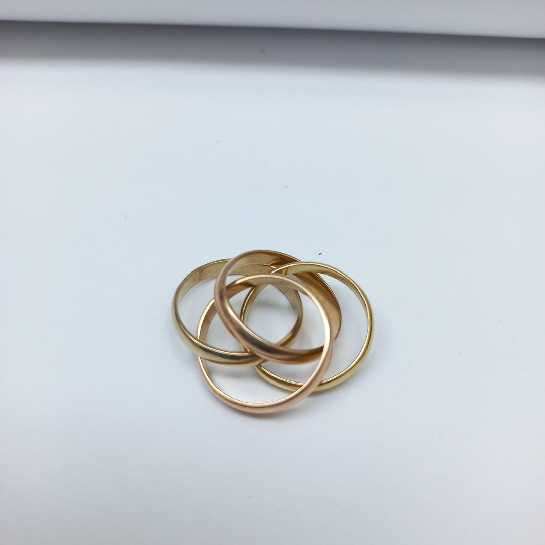 ANILLO ORO COMBINADO 14 K 9,50 GRMS (SEMINUEVO)