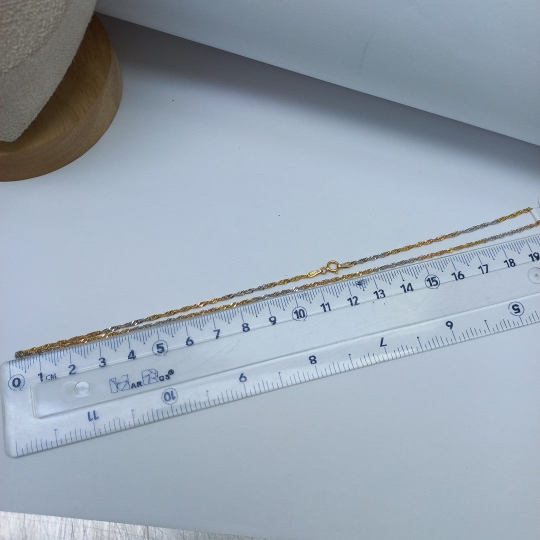 CADENA ORO COMBINADO 14 K 2,00 GRMS (SEMINUEVO)