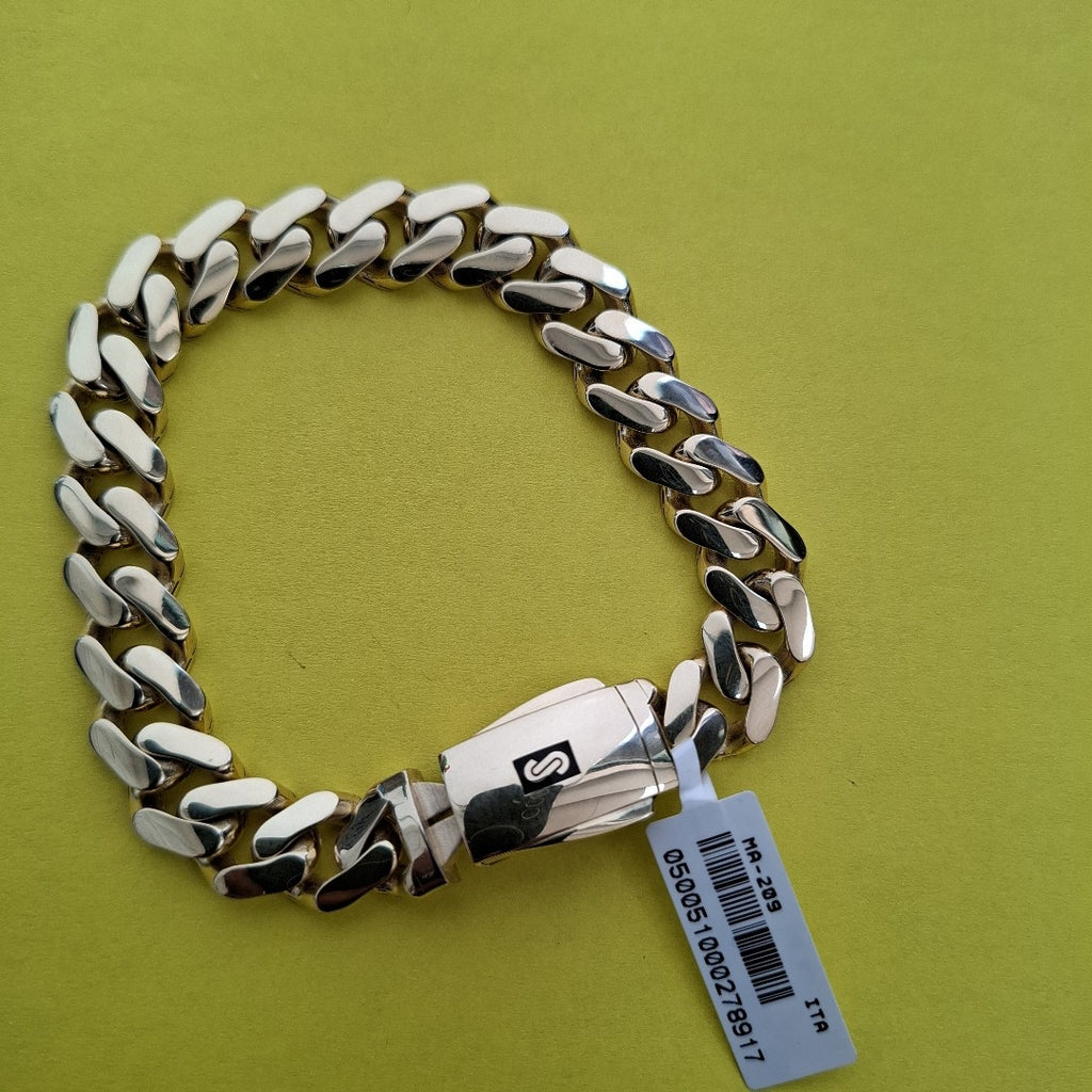 PULSERA CABALLERO MONACO ORO 14K 18 (NUEVO)