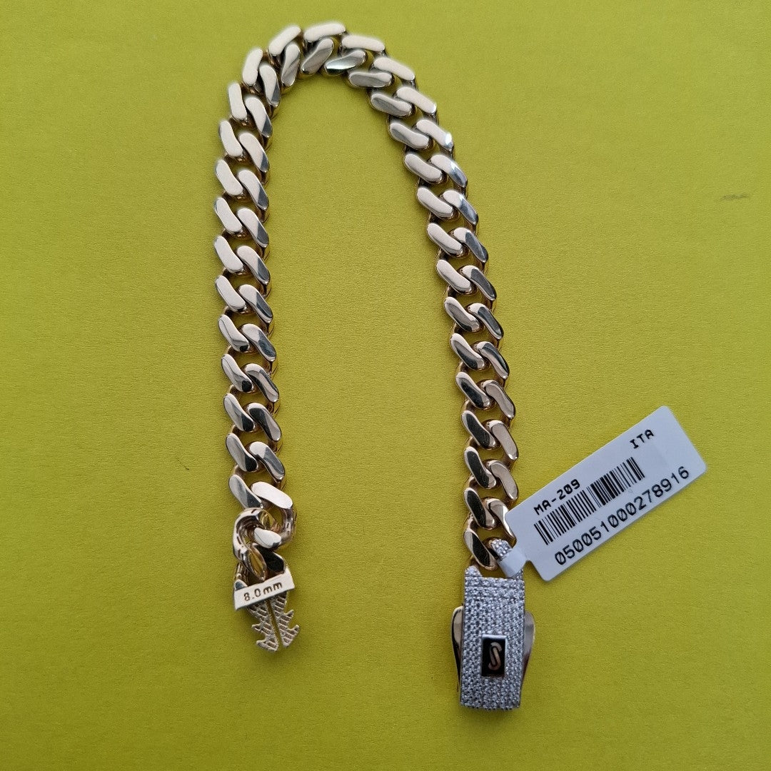PULSERA MONACO ORO 14K 10.5 (NUEVO)