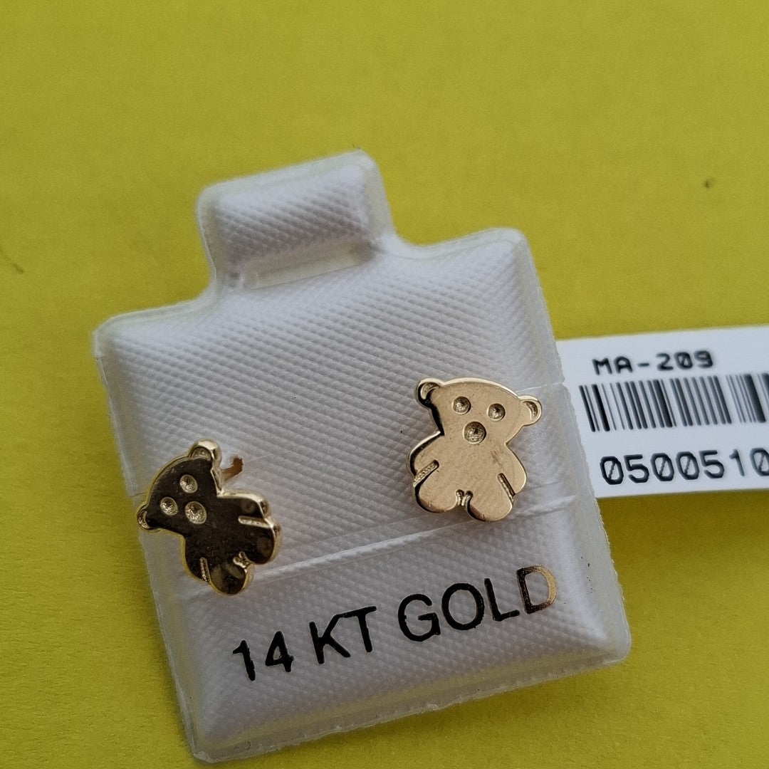 BROQUELES ORO 14K 1 (NUEVO)