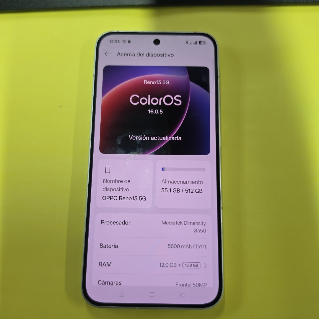 CELULAR OPPO RENO13 5G CPH2689 (2024) 512 GB 12 GB RAM (SEMINUEVO)