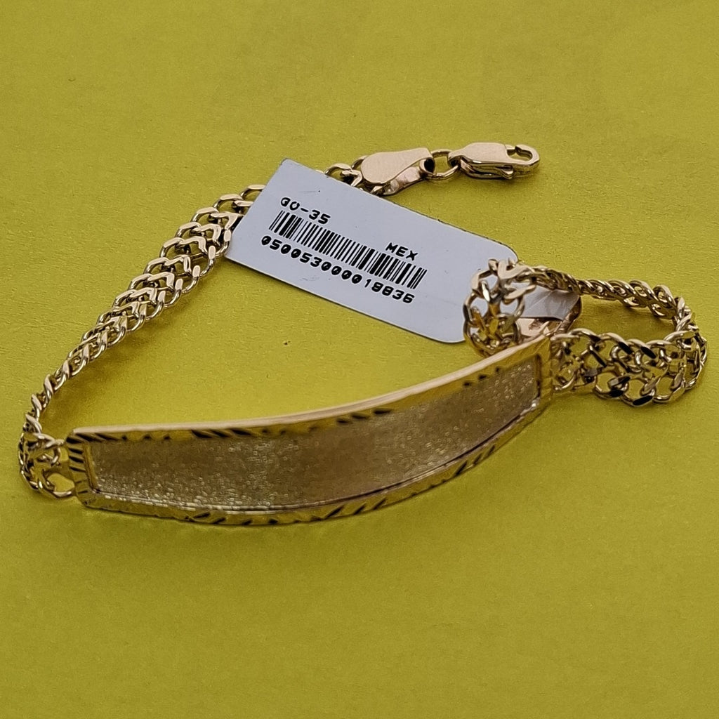 PULSERA TEJIDO ESCLAVA CHINO 14K 21 CM 10.3 GR (NUEVO)
