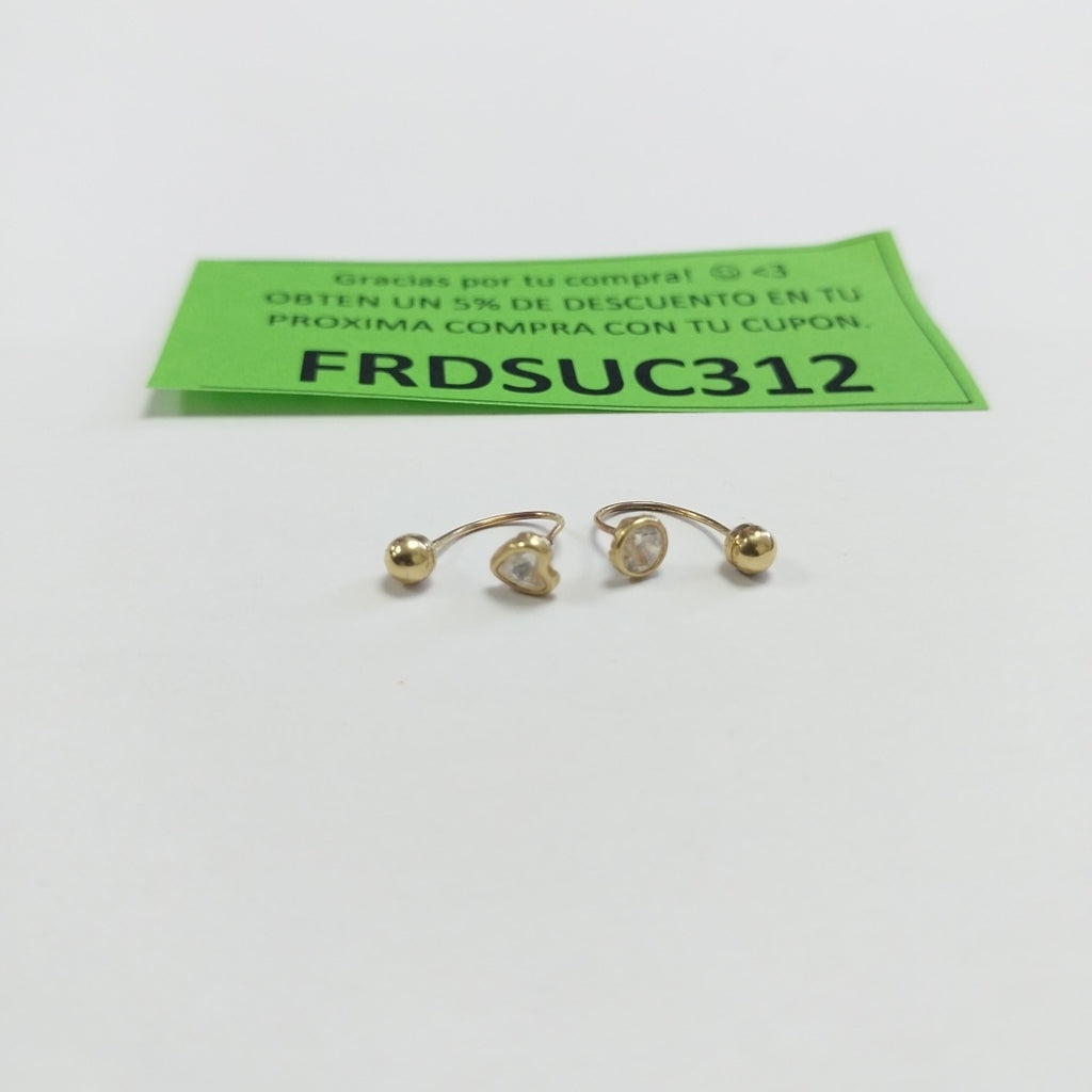 ARETES PAR ORO 14 K 0.5 GRMS (SEMINUEVO)