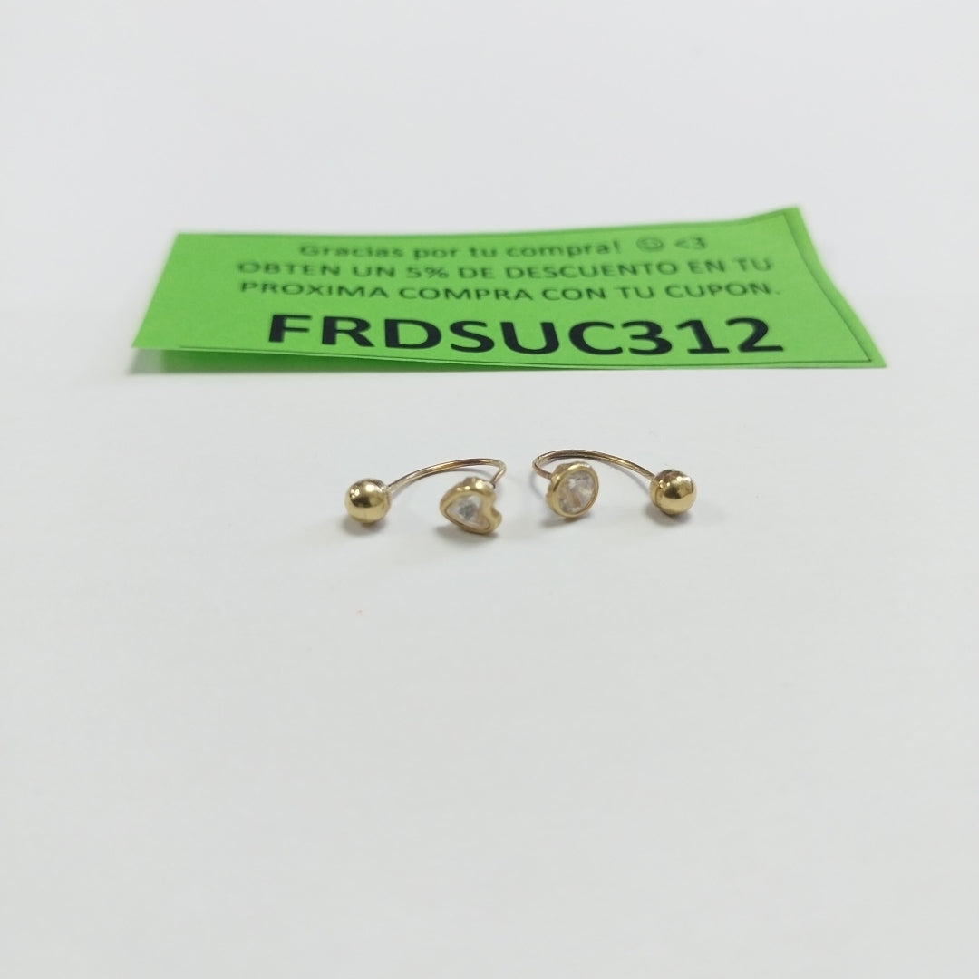 ARETES PAR ORO 14 K 0.5 GRMS (SEMINUEVO)