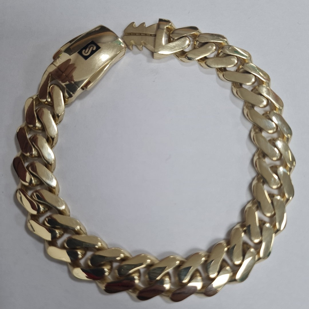 PULSERA CABALLERO MONACO ORO 14K 17.7 (NUEVO)
