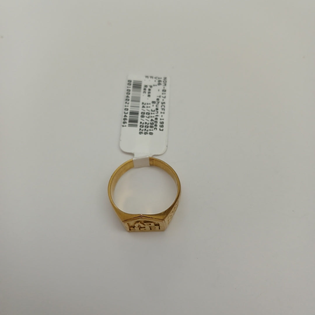 ANILLO DE GRADUACIÓN ORO 10 K 6 GRMS (SEMINUEVO)