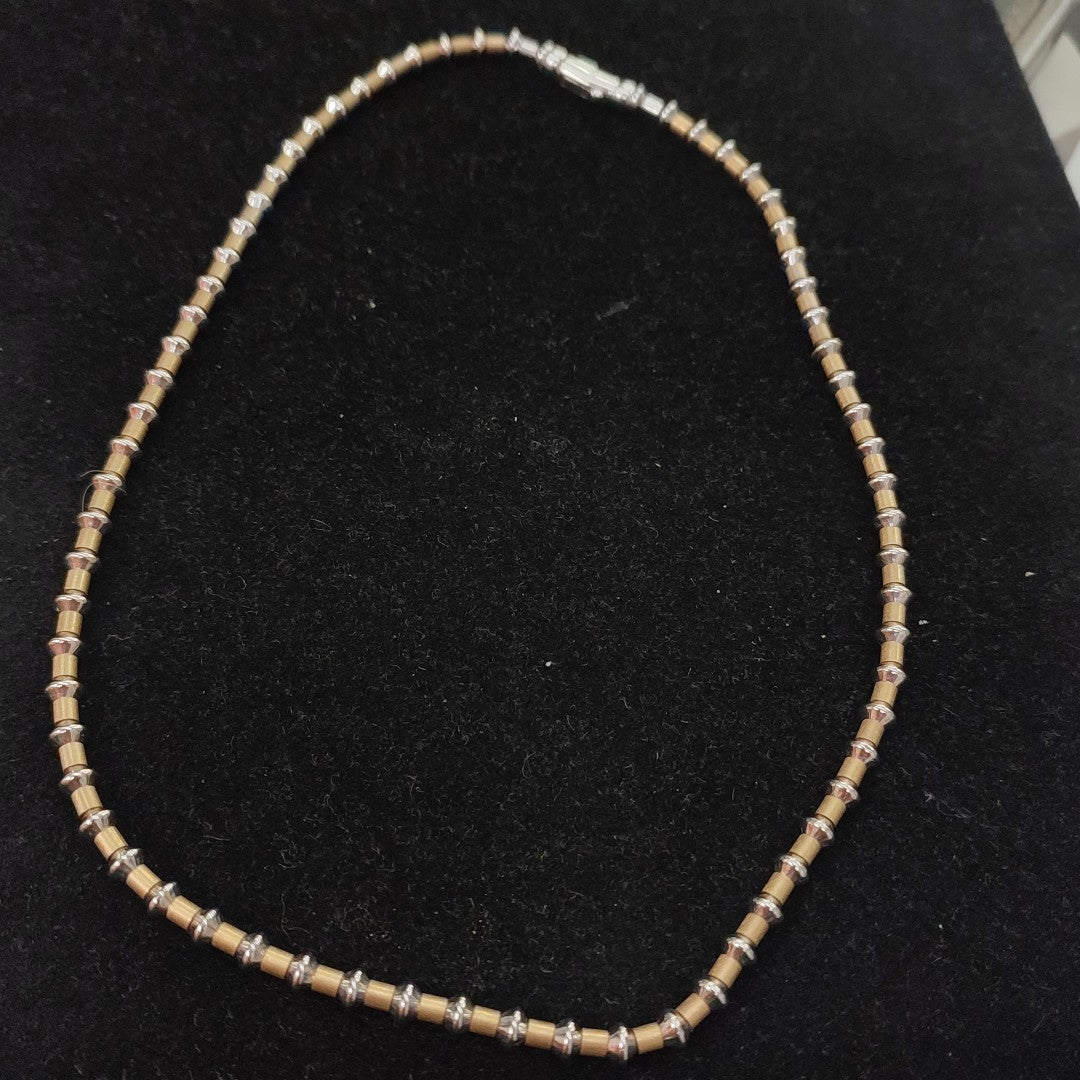 COLLAR ORO, ORO COMBINADO 14 K 26.1 GRMS (SEMINUEVO)
