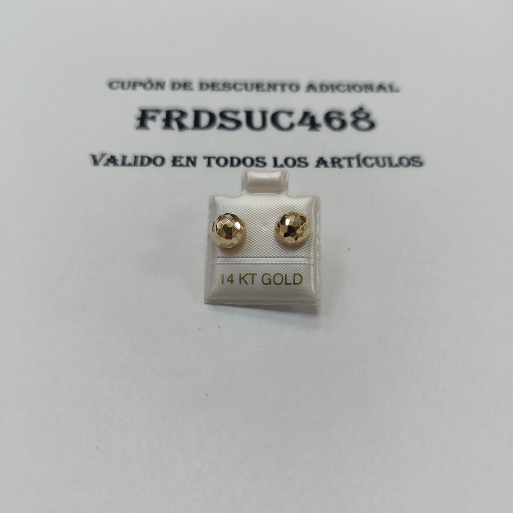 BROQUELES ORO 14K 1.2 (NUEVO)