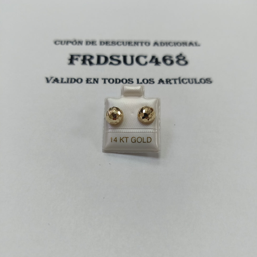BROQUELES ORO 14K 1.2 (NUEVO)