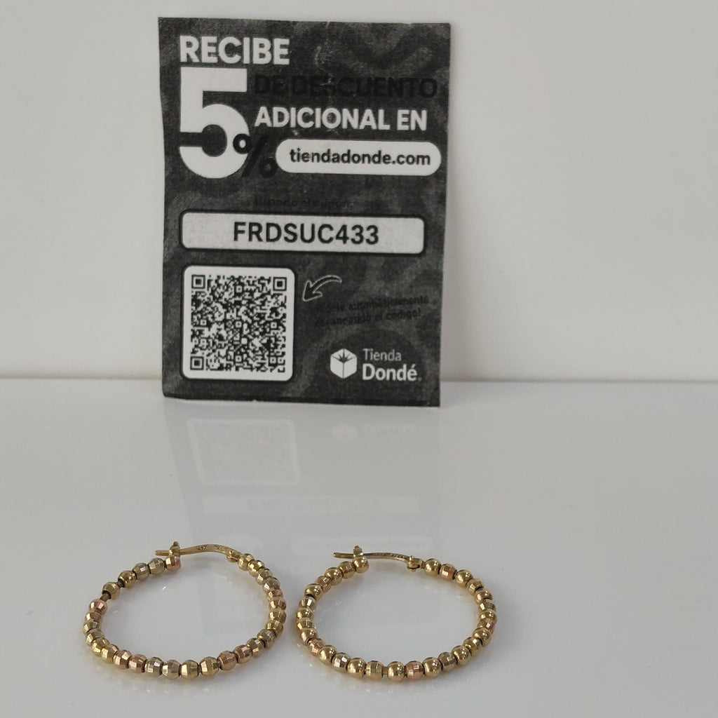 ARRACADAS PAR ORO COMBINADO 10 K 4,90 GRMS (SEMINUEVO)