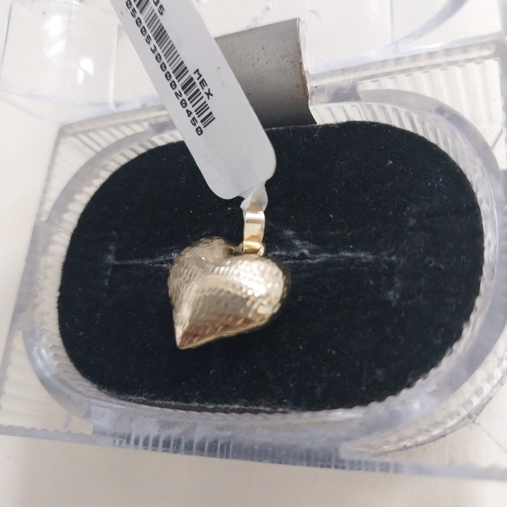 DIJE TEJIDO CORAZON LABRADO 14K 1.1 GR (NUEVO)