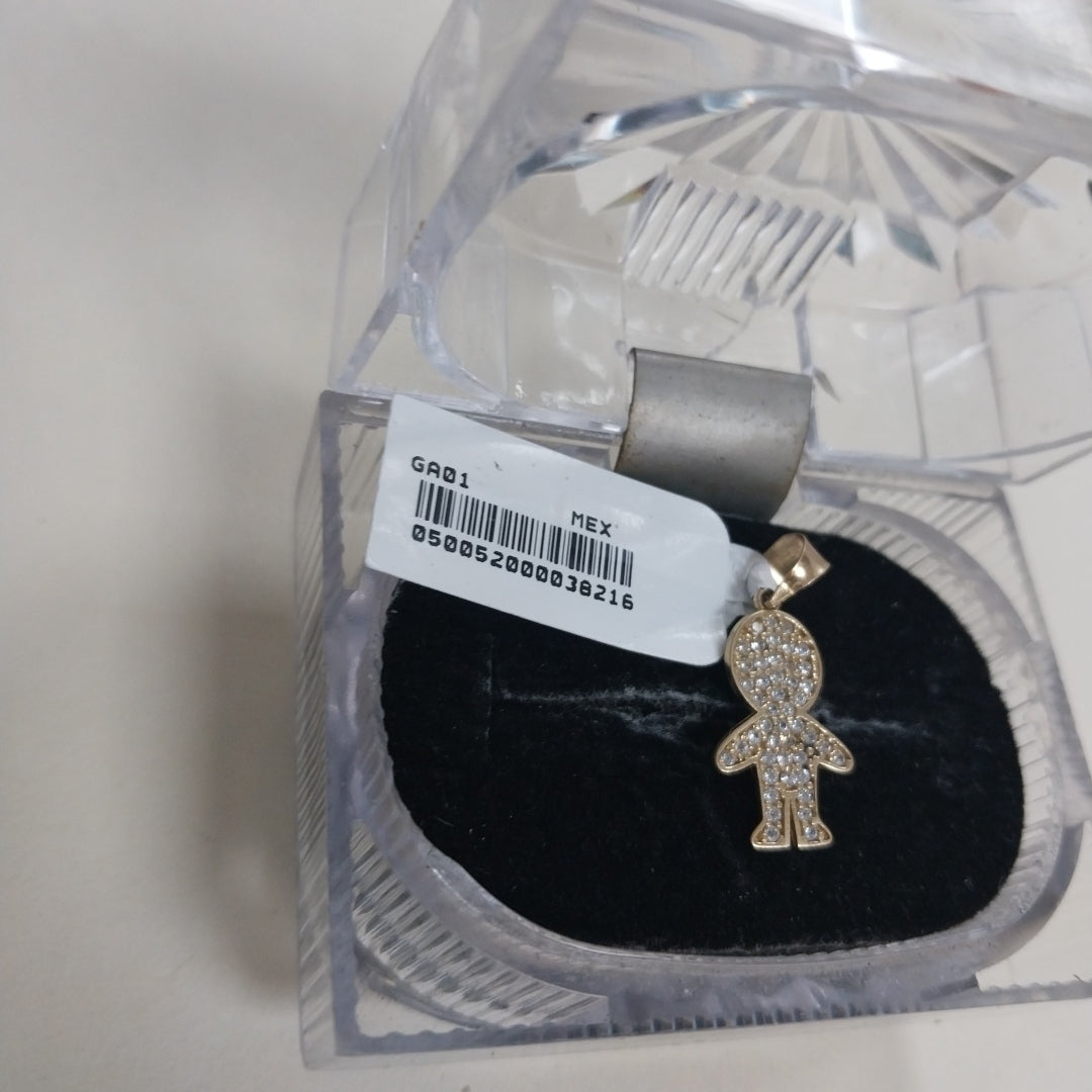 DIJE NIÑO C CIRCONIAS 14K 1.2 GR (NUEVO)