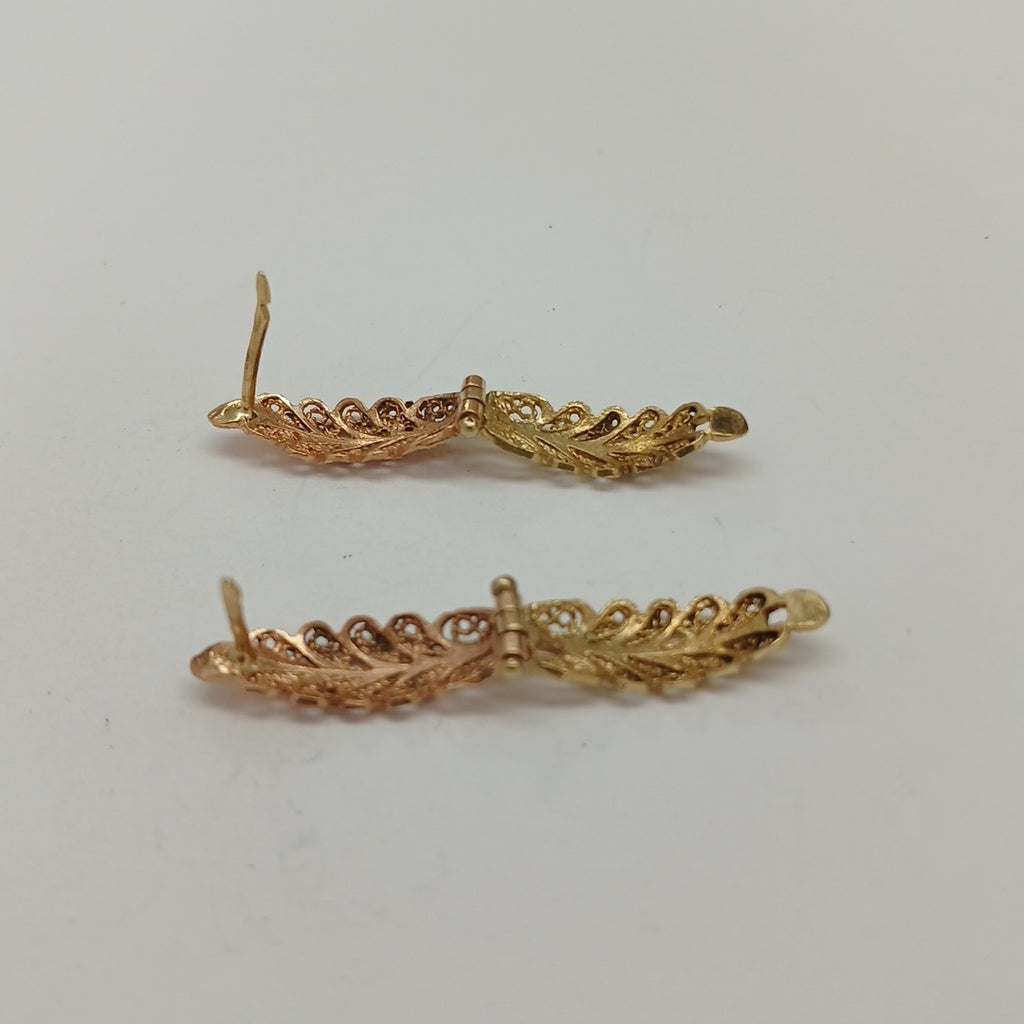 ARRACADAS PAR ORO 14 K 4.6 GRMS (SEMINUEVO)
