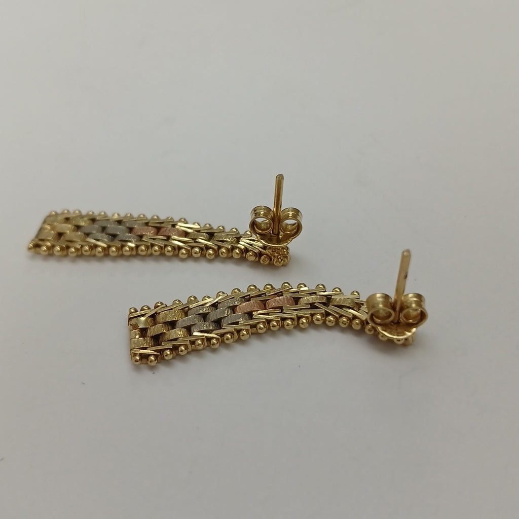 BROQUELES PAR ORO 14 K 3.6 GRMS (SEMINUEVO)