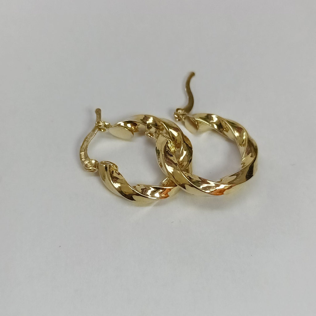 ARETES ARRACADA TORZAL 14K 2 GR (NUEVO)