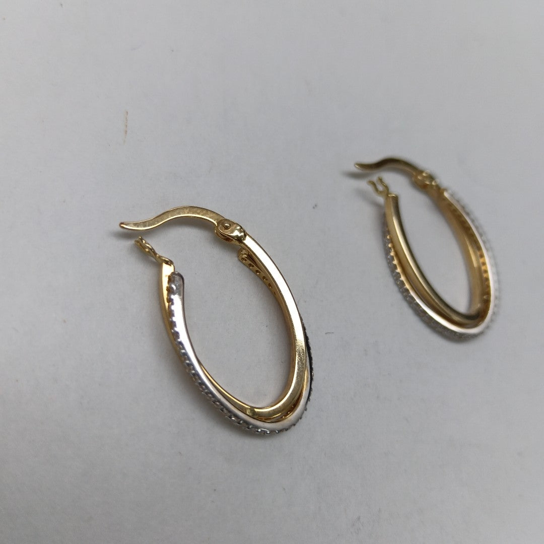 ARRACADAS PAR ORO, RODIADO 14 K 2.8 GRMS (SEMINUEVO)