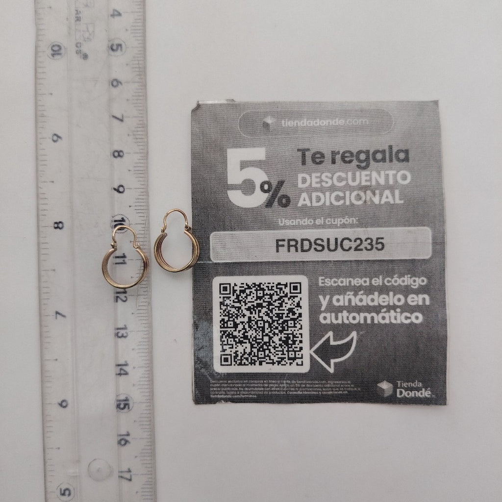 ARRACADAS PAR ORO 10 K 1.3 GRMS (SEMINUEVO)
