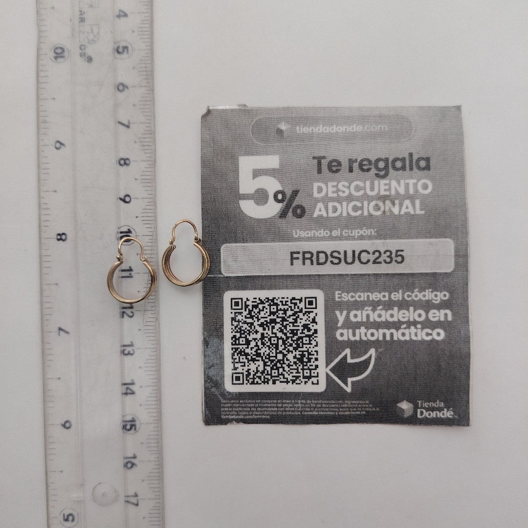 ARRACADAS PAR ORO 10 K 1.3 GRMS (SEMINUEVO)