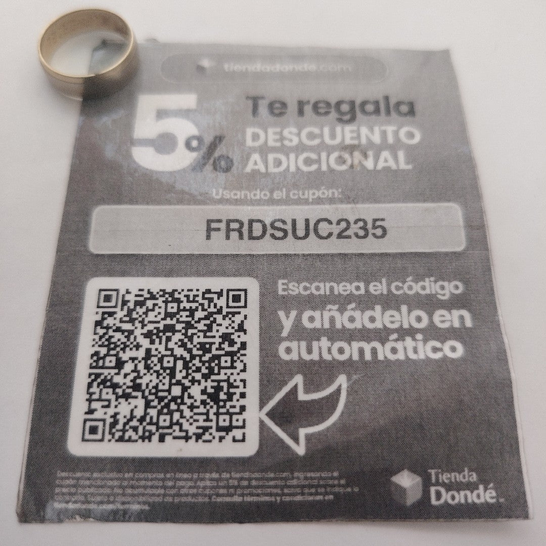 ARGOLLA ORO 14 K 2.1 GRMS (SEMINUEVO)