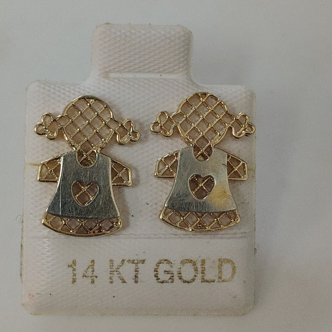 BROQUELES PAR ORO, ORO BLANCO 14 K 1.5 GRMS (SEMINUEVO)