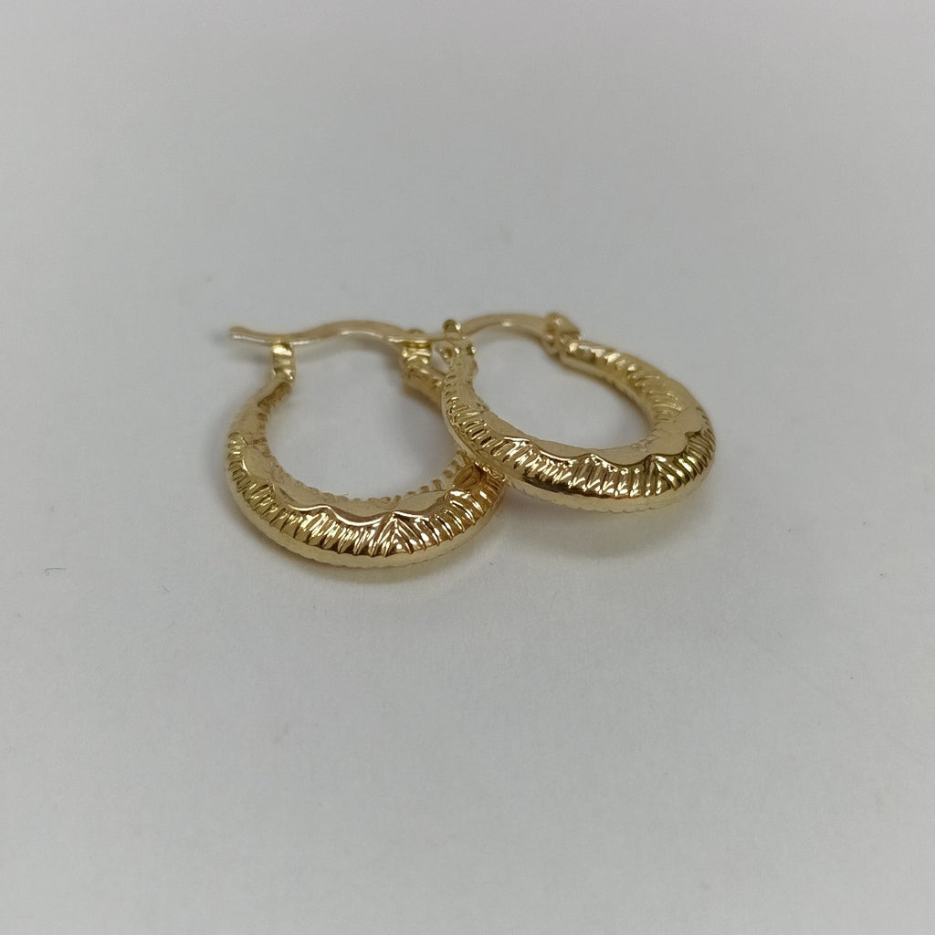 ARETES ARRACADAS HUECAS 14K 1.8 GR (NUEVO)
