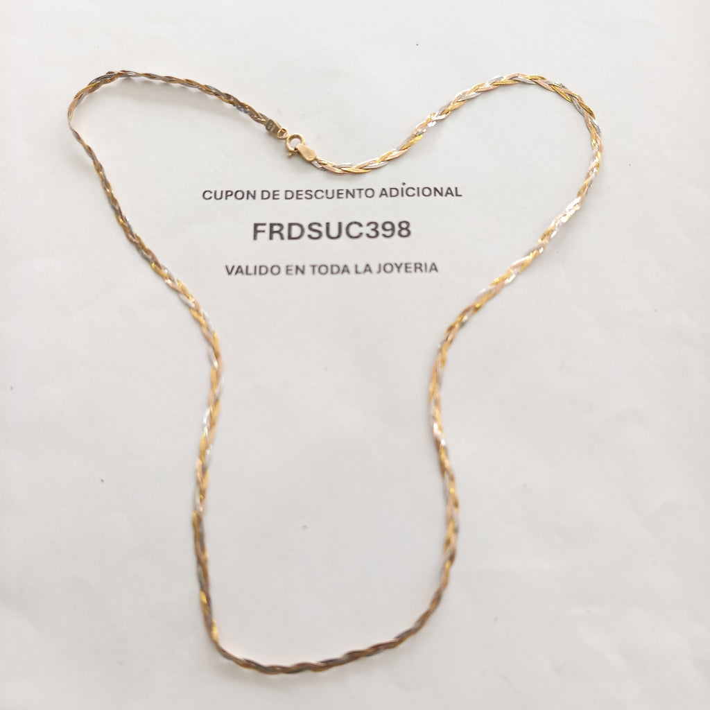 GARGANTILLA ORO, ORO COMBINADO 14 K 3.3 GRMS (SEMINUEVO)