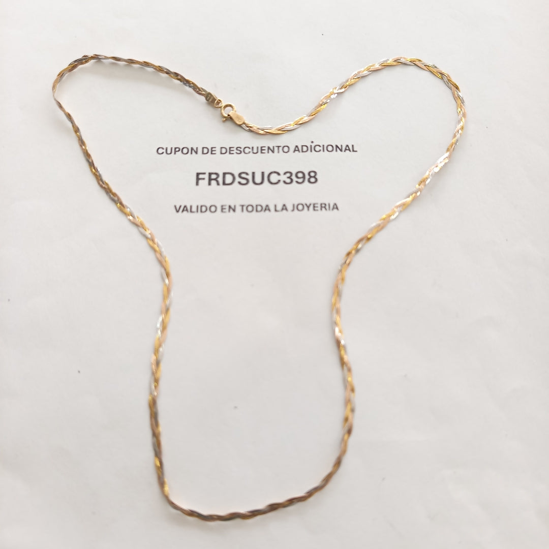GARGANTILLA ORO, ORO COMBINADO 14 K 3.3 GRMS (SEMINUEVO)