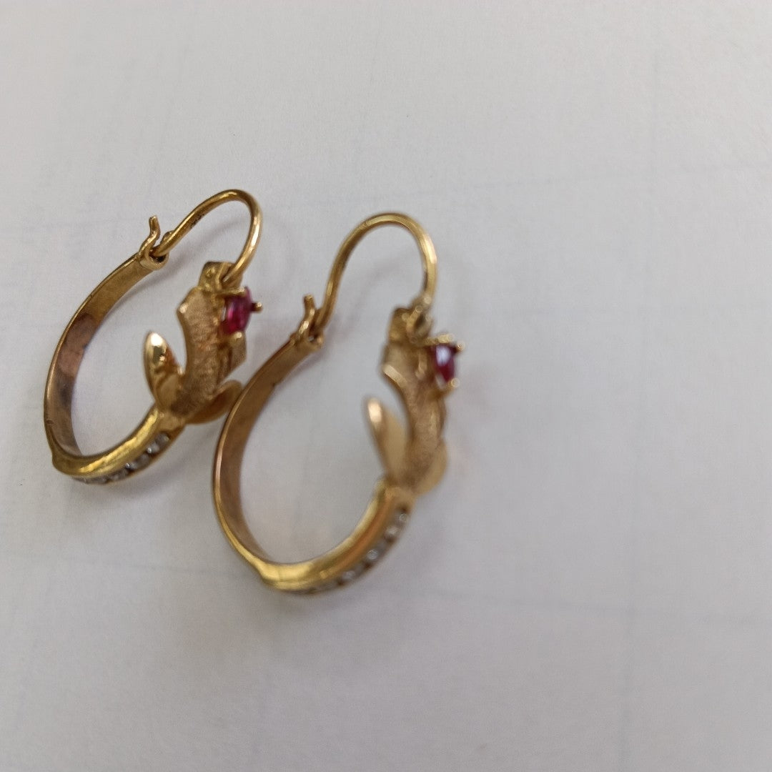 ARETES PAR, ARRACADAS PAR ORO 10 K 2.7 GRMS (SEMINUEVO)