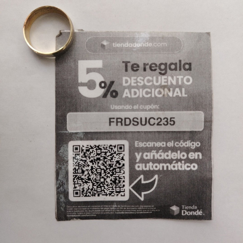 ARGOLLA ORO, ORO COMBINADO 14 K 2.5 GRMS (SEMINUEVO)
