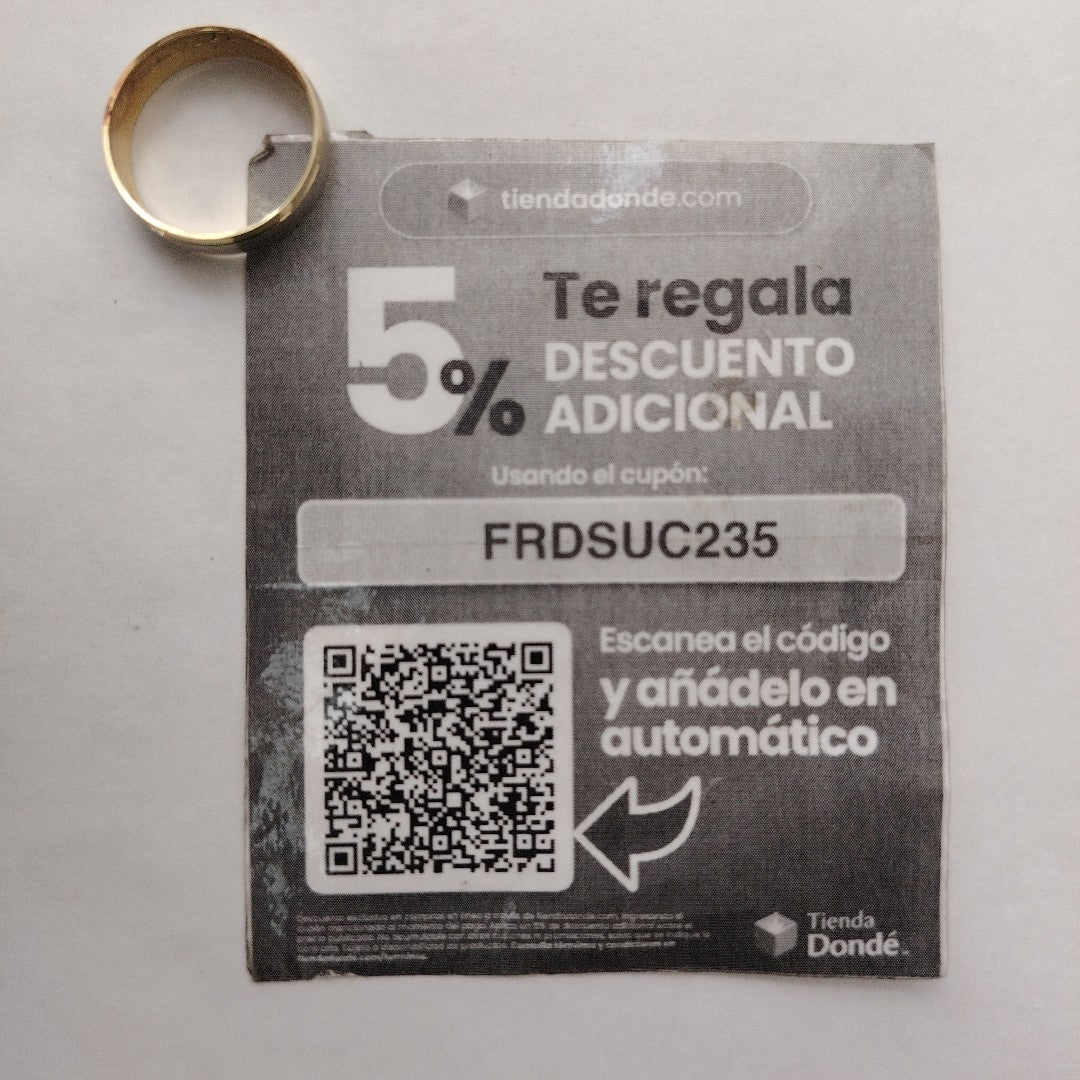 ARGOLLA ORO, ORO COMBINADO 14 K 2.5 GRMS (SEMINUEVO)