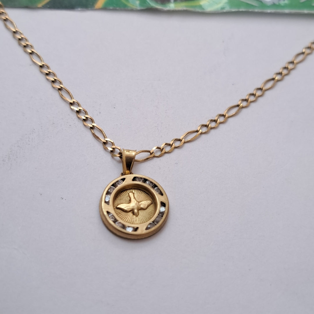 CADENA, MEDALLA RELIGIOSA ORO 10 K 2.8 GRMS (SEMINUEVO)