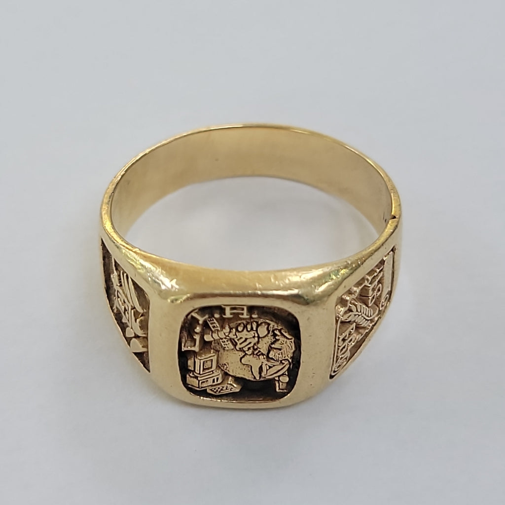 ANILLO DE GRADUACIÓN ORO 14 K 8.5 GRMS (SEMINUEVO)