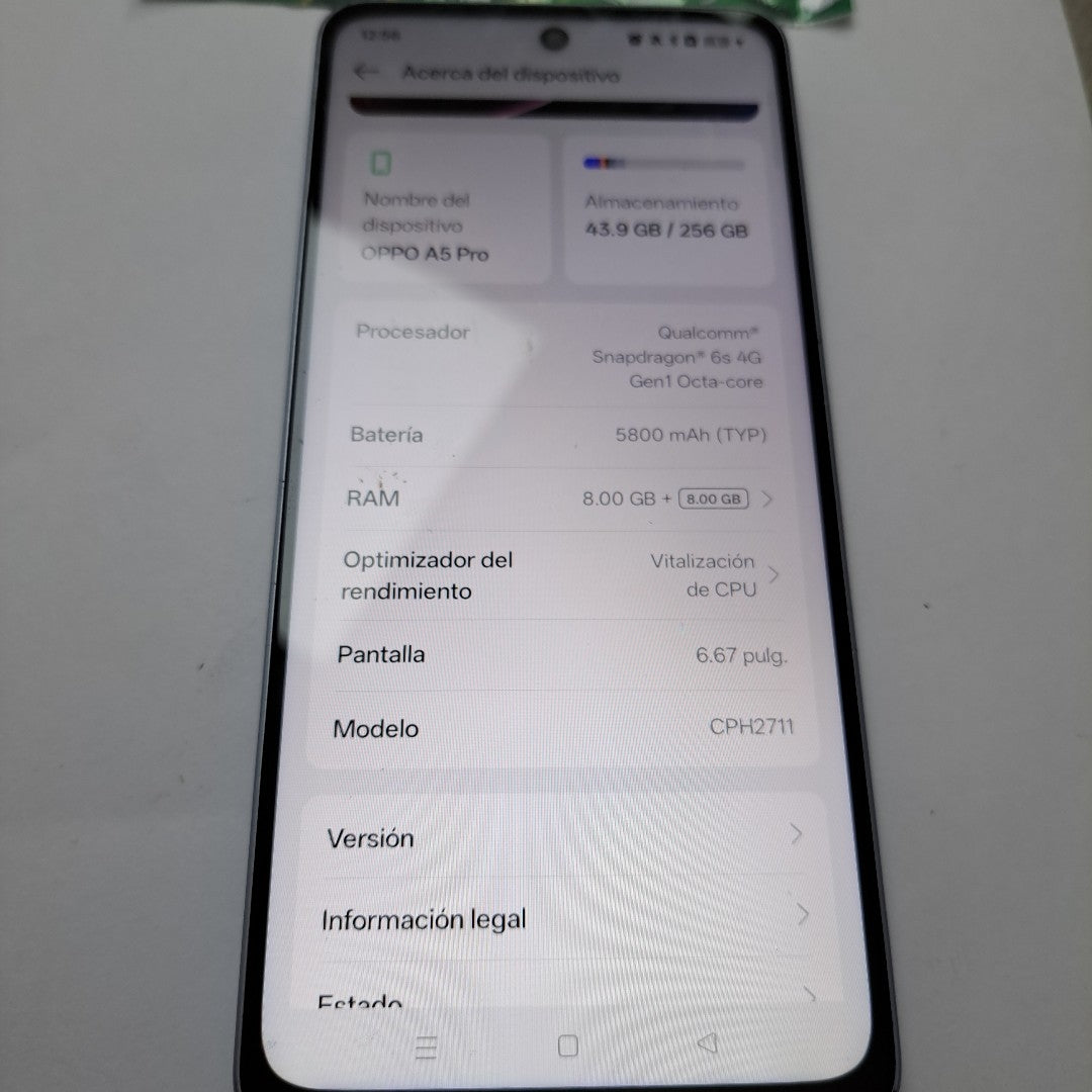 CELULAR OPPO A5 PRO CPH2711 (2025) 256 GB 8 GB RAM (SEMINUEVO)