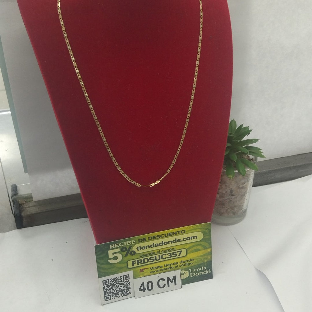 CADENA ORO, ORO COMBINADO 10 K 1.9 GRMS (SEMINUEVO)