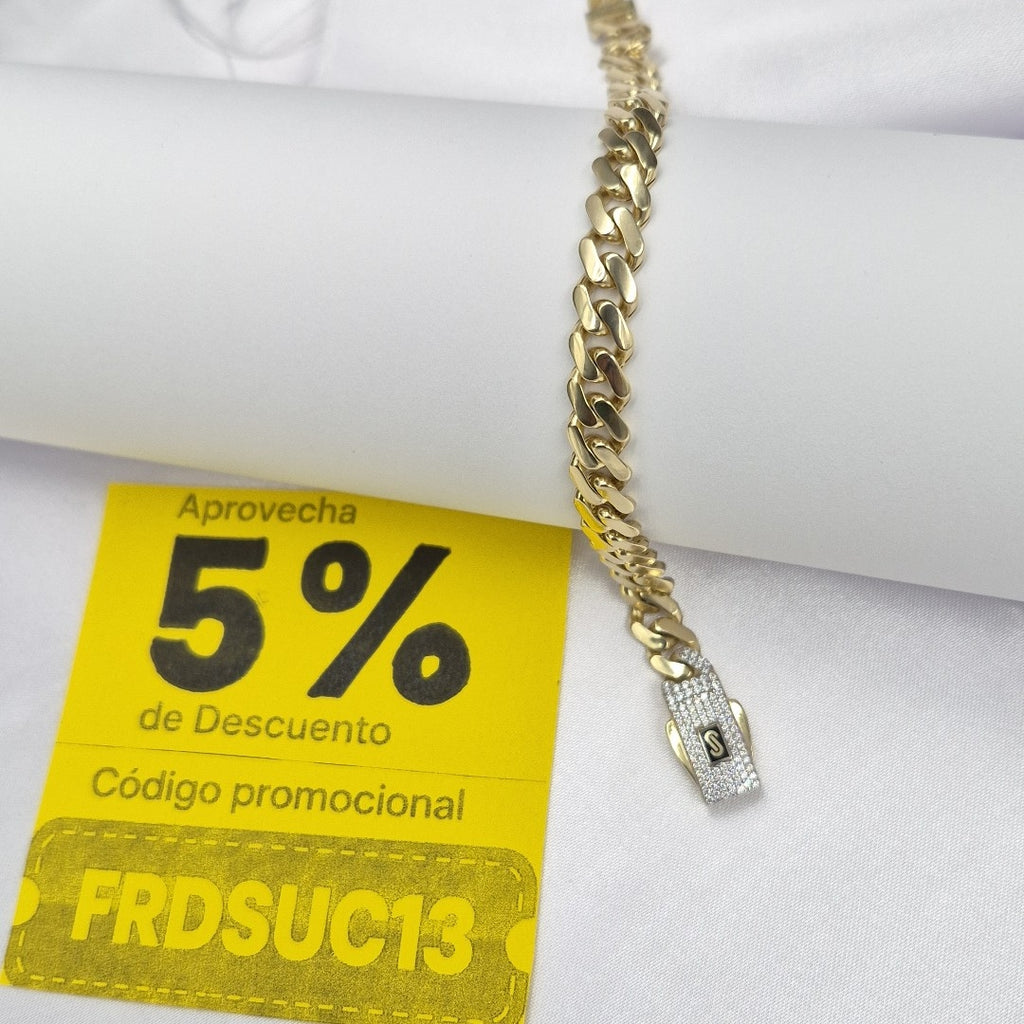 PULSERA MONACO ORO 14K 10.2 (NUEVO)
