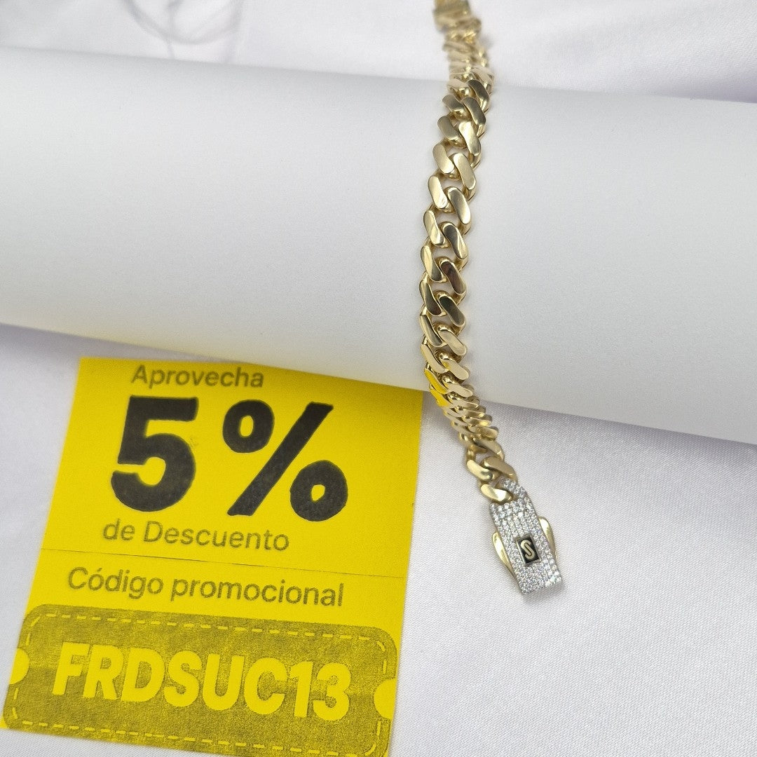 PULSERA MONACO ORO 14K 10.2 (NUEVO)