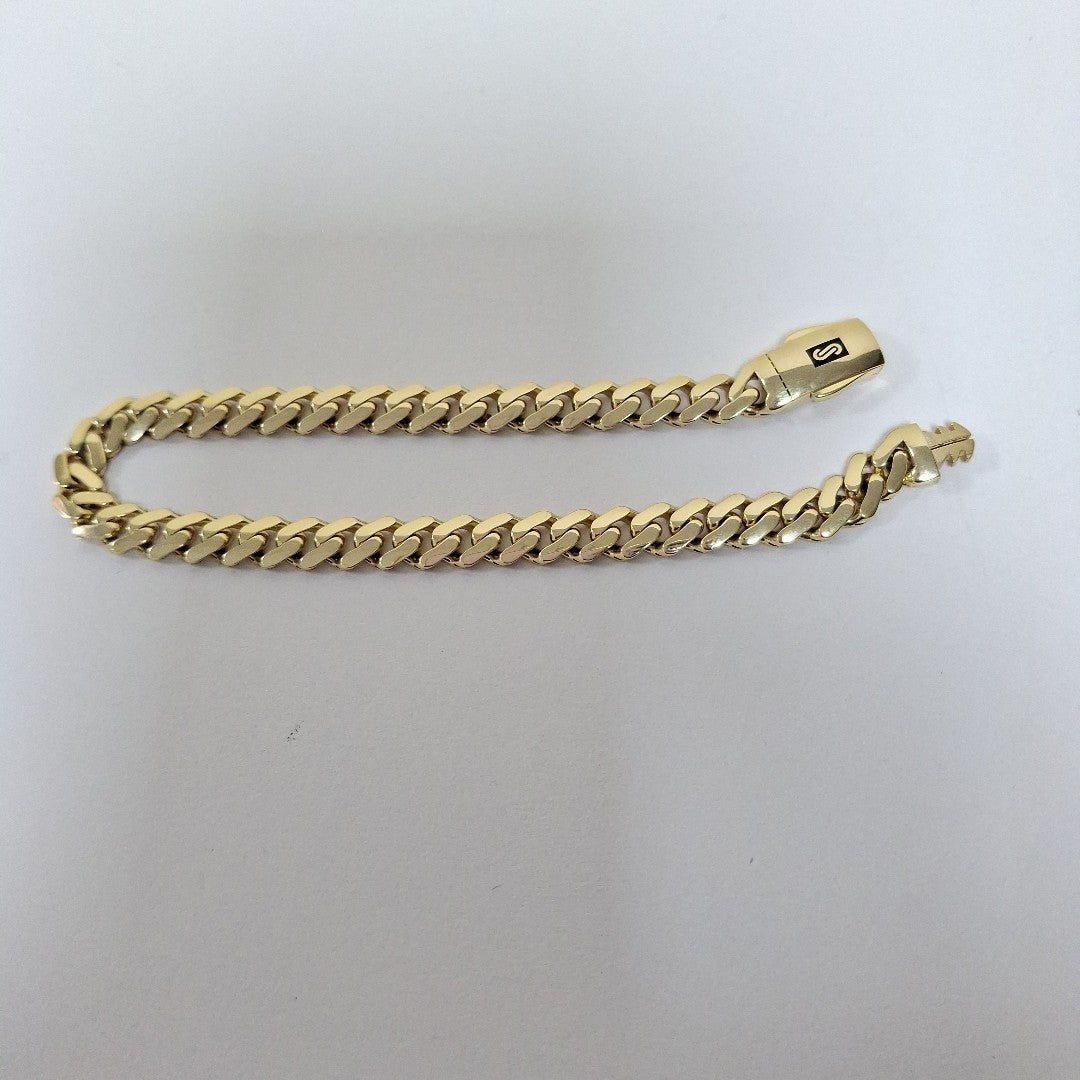 PULSERA CABALLERO MONACO ORO 14K 7.8 (NUEVO)