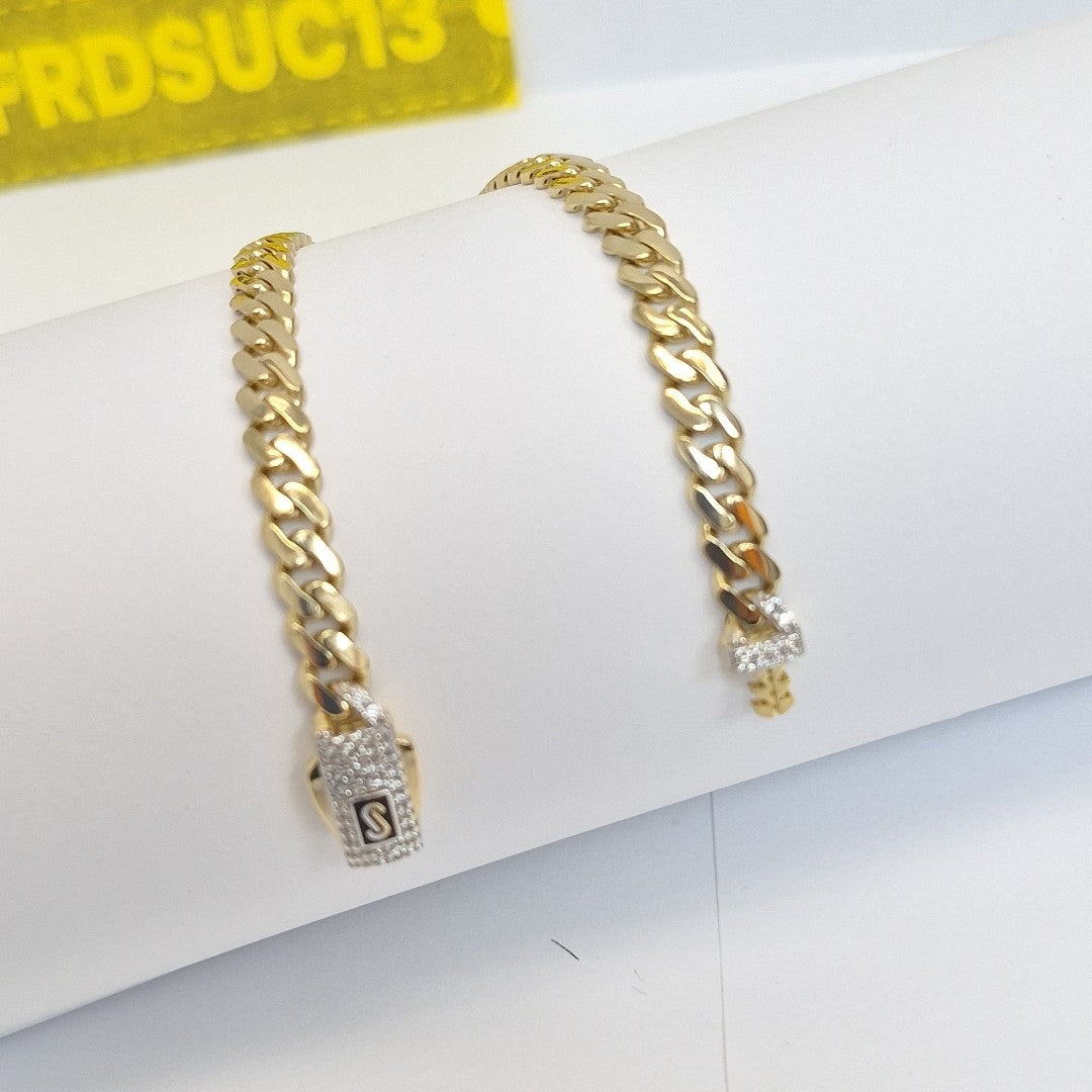 PULSERA MONACO ORO 14K 5.6 (NUEVO)
