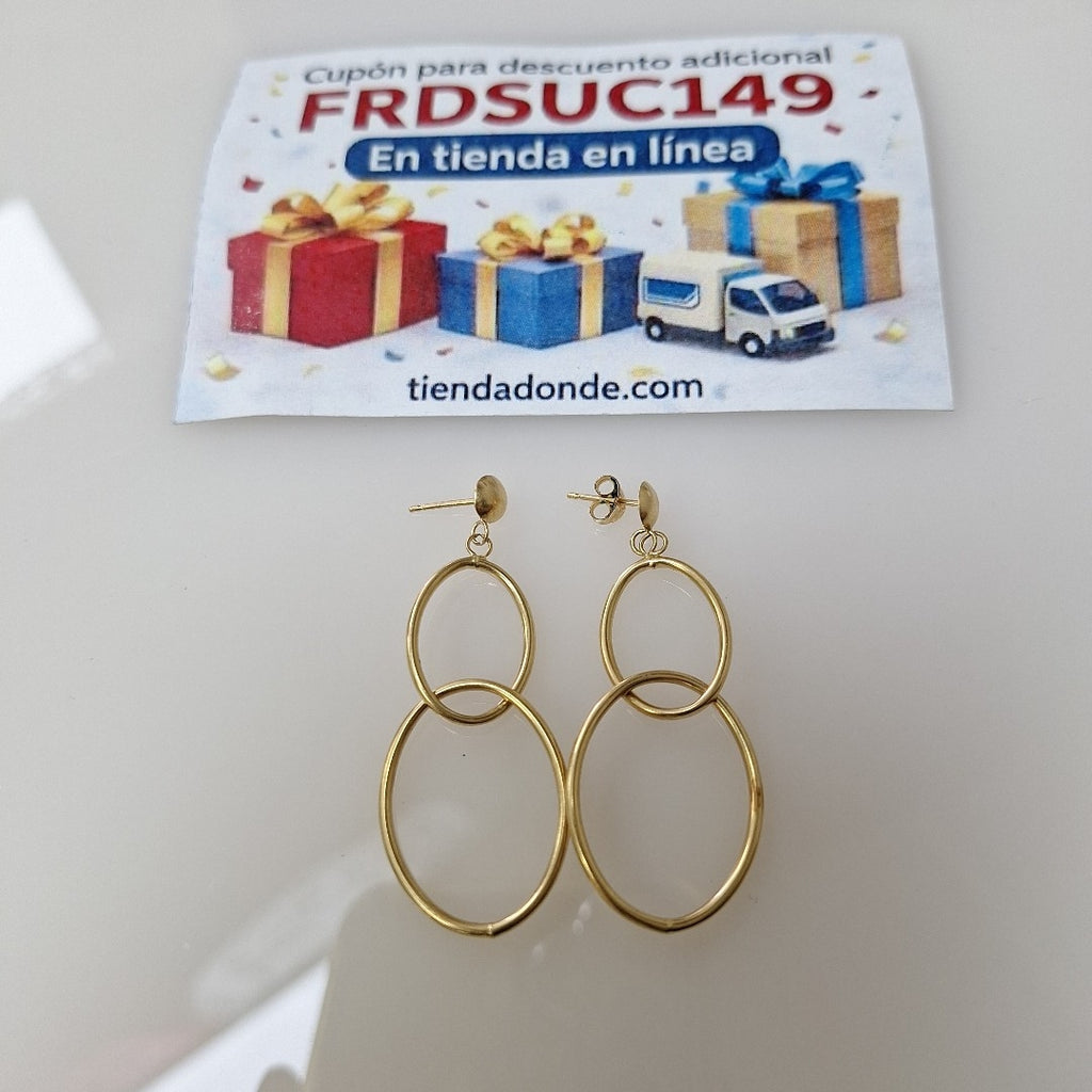 ARETES PAR ORO 14 K 2 GRMS (SEMINUEVO)
